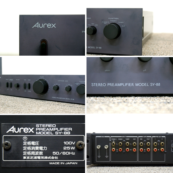 Aurex．東芝、プリアンプ、SＹー88